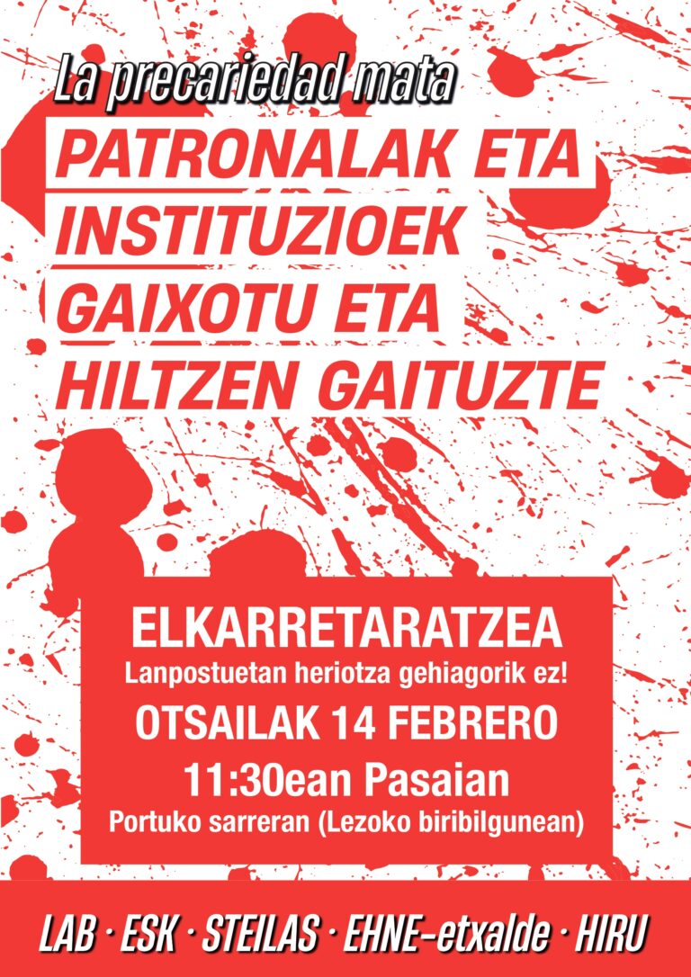 La primera muerte por accidente laboral en el transporte en 2025 ha sido en Pasaia