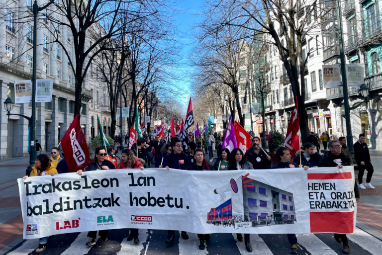 La tercera huelga del profesorado de la educación pública de la CAV registra un seguimiento del 75%