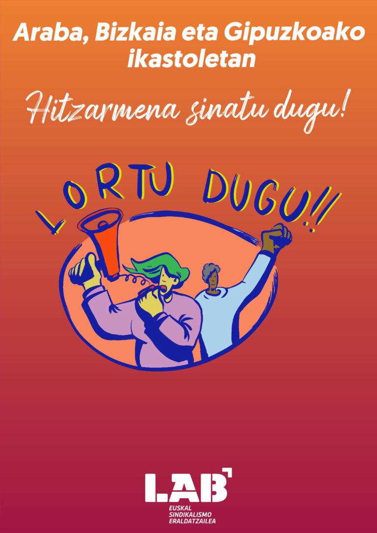 Hitzarmen berria lortu du LABek Araba, Bizkaia eta Gipuzkoako ikastoletan