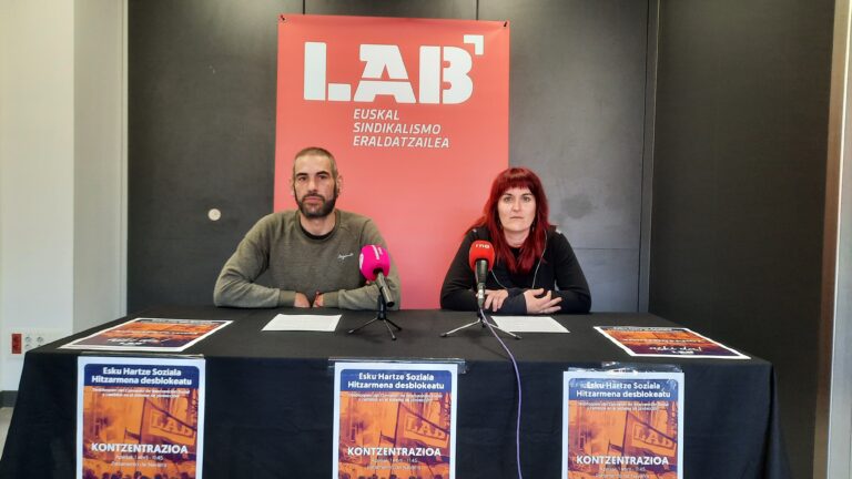 LAB critica al Gobierno de Nafarroa por no posibilitar la firma del segundo convenio de Intervención Social