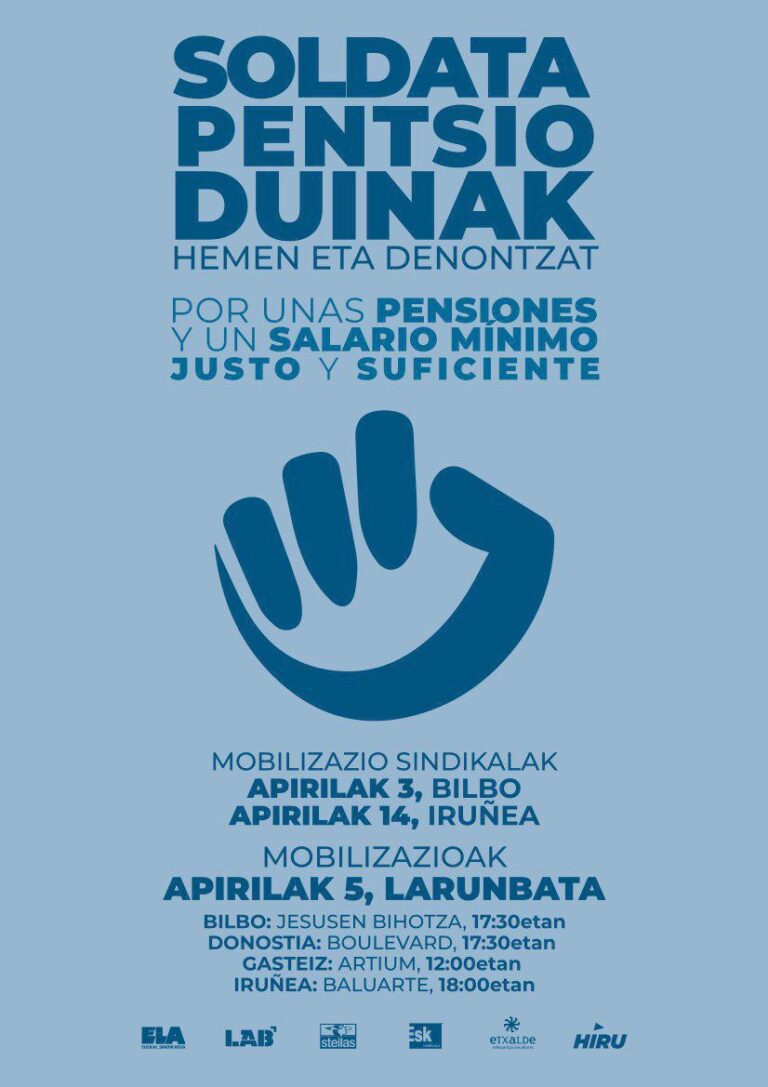 El 5 de abril a la calle para conseguir sueldos y pensiones dignas