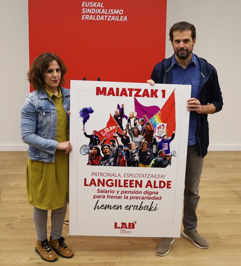 LAB reivindicará salarios y pensiones mínimas propias el Primero de Mayo