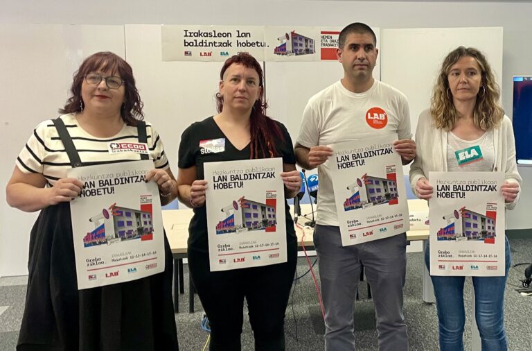 El profesorado de la enseñanza pública de la CAV volverá a la huelga ante una propuesta insuficiente