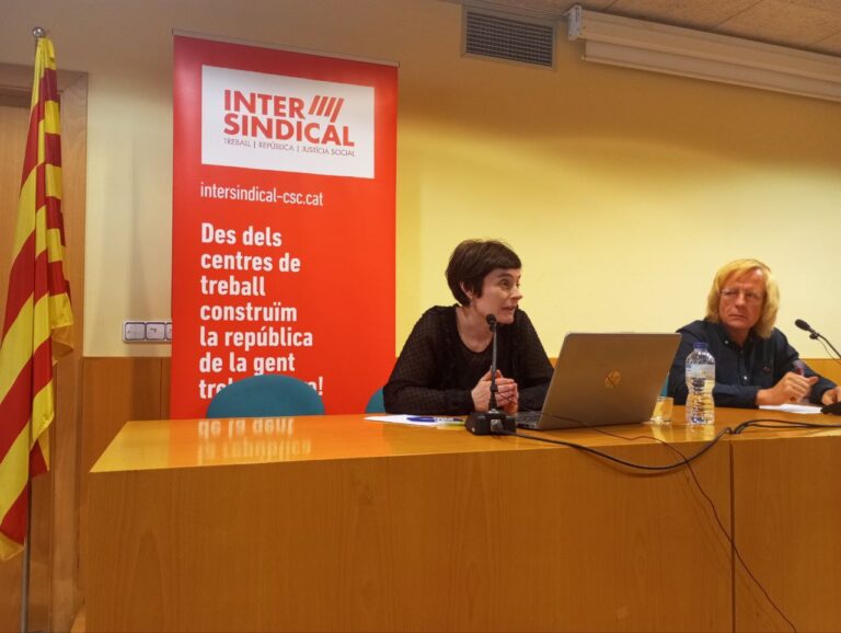 El sindicato LAB ha estado en Catalunya compartiendo con Intersindical Catalana la reivindicación de un sindicalismo soberanista transformador