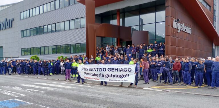 Trabajadoras y trabajadores de Ingeteam Indar denuncian el grave accidente laboral sufrido en la empresa