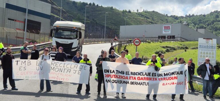 Inician los paros de TMB Arraiz en Bilbo para que les garanticen unos salarios dignos y unas condiciones laborales seguras