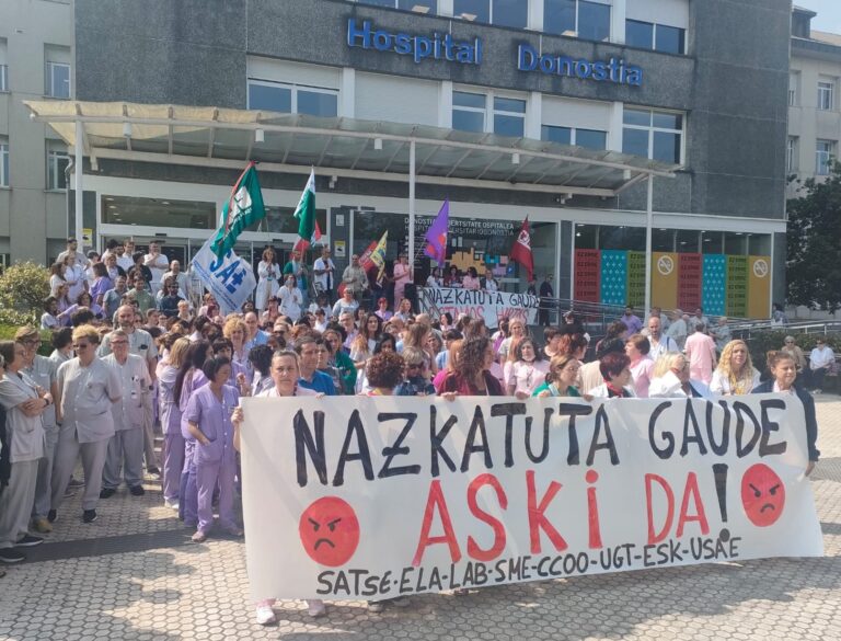 Osakidetzako hautaketa eta hornidura prozesuen egoera negargarria salatu dugu