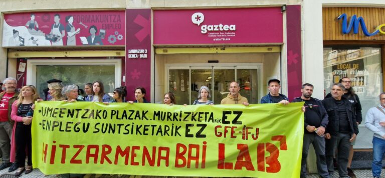 LABek lanuzte eta mobilizazioei ekin die Arabako Gazteriaren Foru Erakundean, inbertsio gehiago eskatzeko