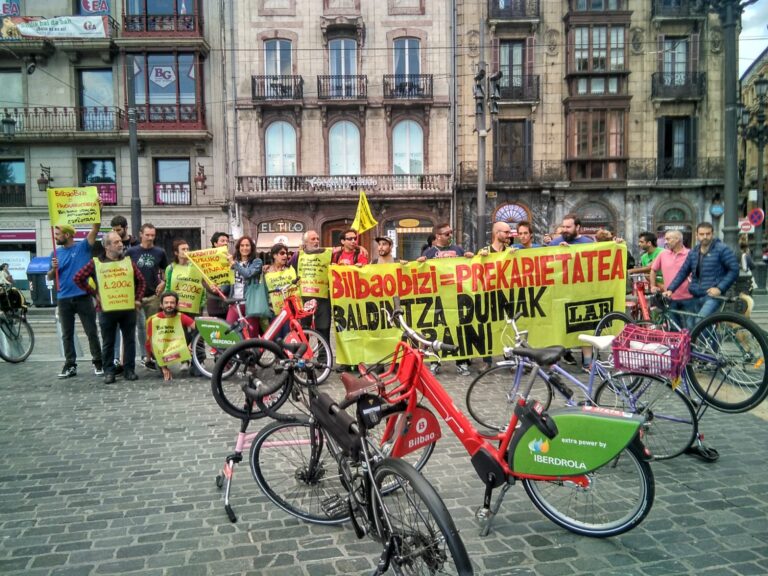 La privatización del servicio público Bilbao-Bizi sólo genera precariedad laboral