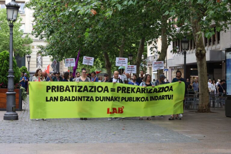 LABek borroka sindikalak bultzatzen jarraituko du pribatizazioari aurre egiteko eta arlo publikoa indartzeko