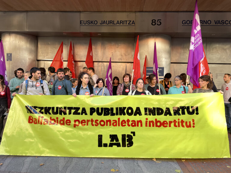 LABek hezkuntza publikoan lortutako lan hitzarmenak betetzeko eta garatzeko exijitu dio Hezkuntza Sailari