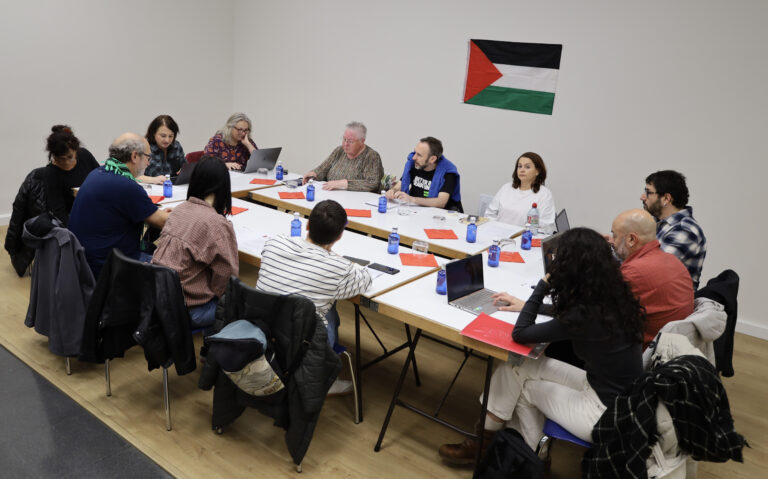 Bilbon bildu da Palestinaren Aldeko Europako Sindikatuen Sarearen koordinazio taldea