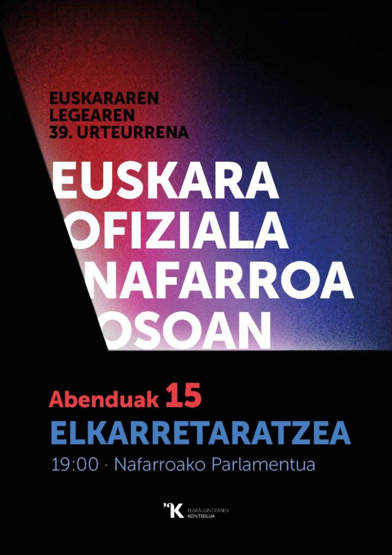 Bada garaia euskara Nafarroa osoan hizkuntza ofiziala izateko