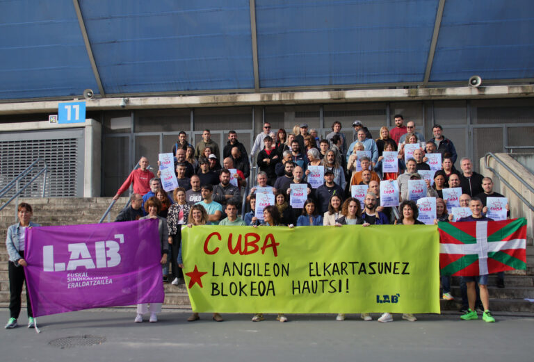 La campaña de LAB para la recogida de material sanitario para Cuba supera todas las expectativas