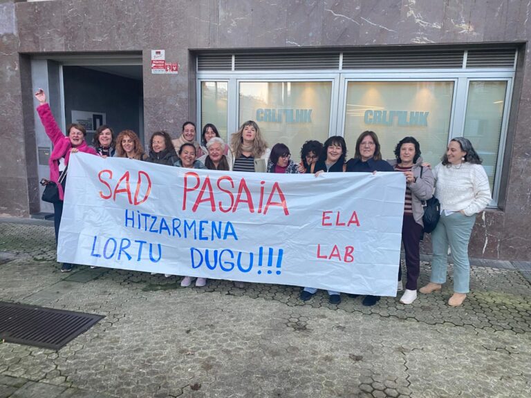 Pasaiako Udalak azpikontratatuta duen etxez etxeko laguntza zerbitzuaren inguruko akordioa lortu dugu