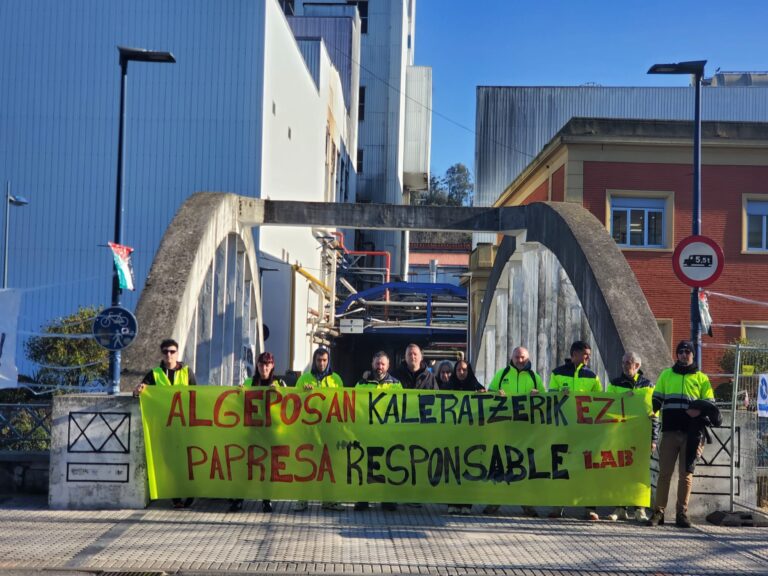 LABek Algeposako 16 langileren kaleratzea salatu du, Papresak kontratua eten ostean, eta mobilizazioak iragarri ditu