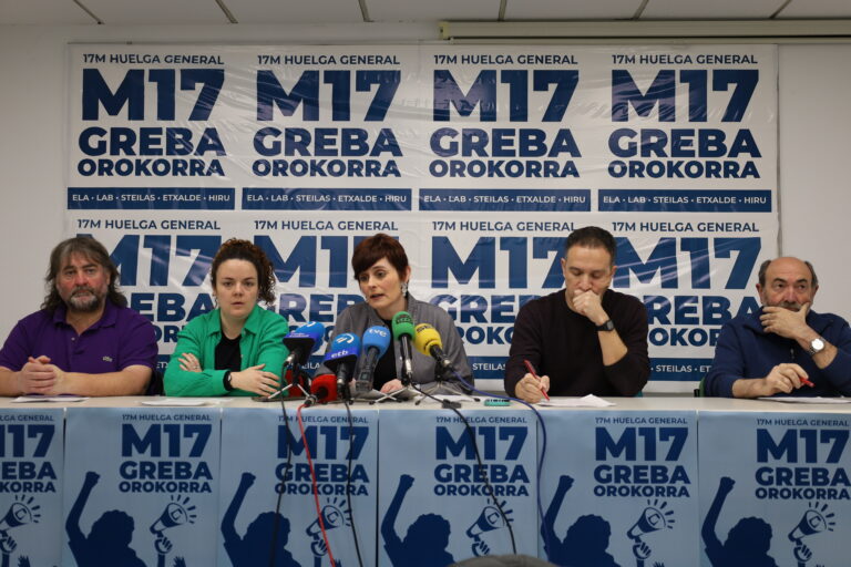 LAB, ELA, Steilas, Hiru eta Etxalde sindikatuek greba orokor arrakastatsua aurreikusten dute