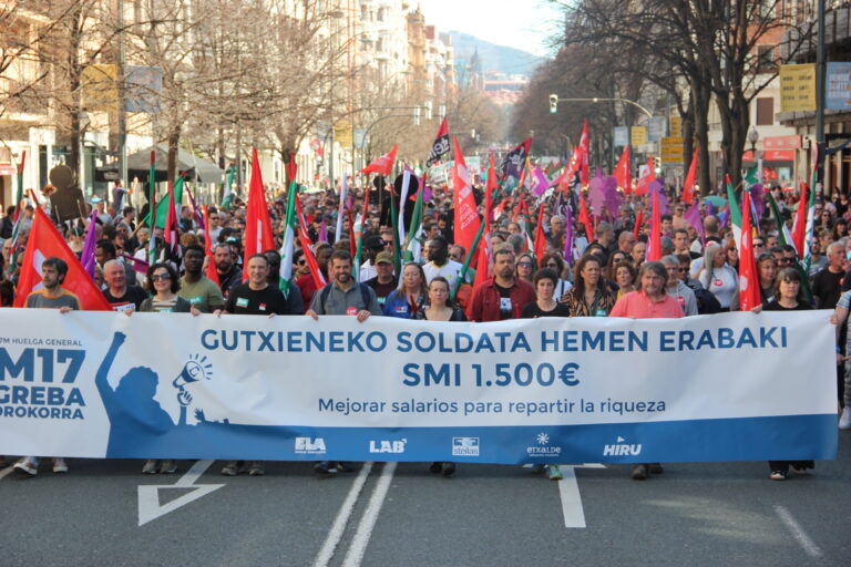 105.000 lagun inguru Hego Euskal Herriko kaleetan, LGS propioaren alde