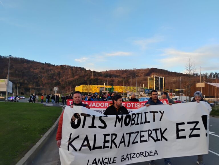 Otis Mobility enpresako langileak 5 eguneko grebaren atarian