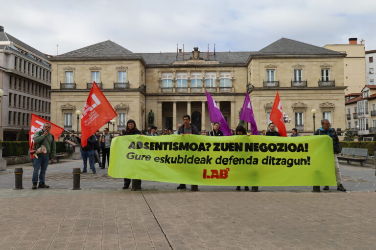 «¿Absentismo? ¡Vuestro negocio! ¡Defendamos nuestros derechos!»