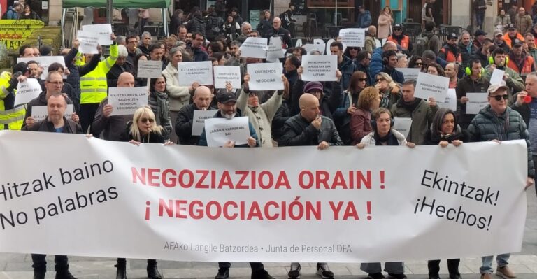 El inmovilismo de la Diputación Foral de Araba obliga a las y los trabajadores a salir a la calle