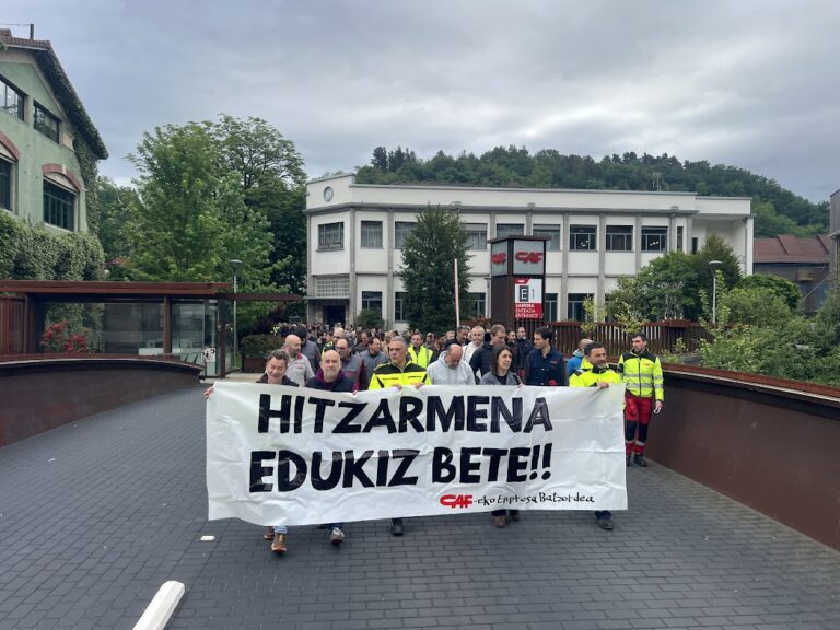 CAFeko zuzendaritzak hitzarmenari buruzko negoziazio erreala ahalbidetu bitartean borrokari eutsiko diogu