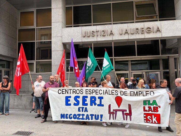 Enplegu zentro berezietan hitzarmen propioaren beharra aldarrikatu eta hemen erabaki nahi dugula adierazi dugu