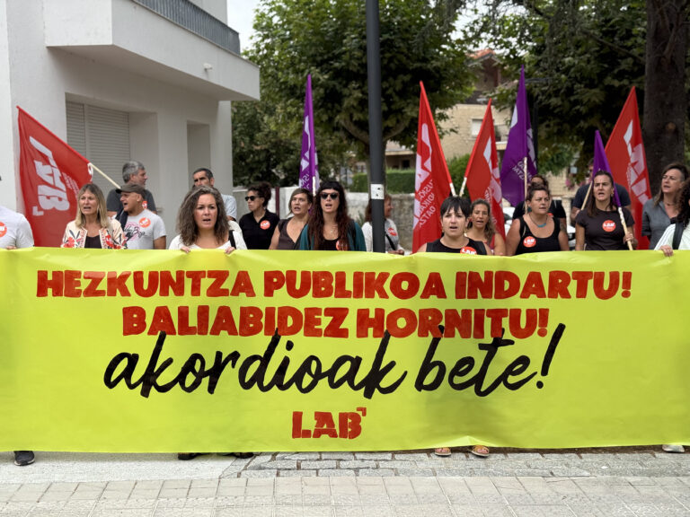 Hezkuntza publikoa indartzeko ezinbestekoa da baliabidez hornitzea
