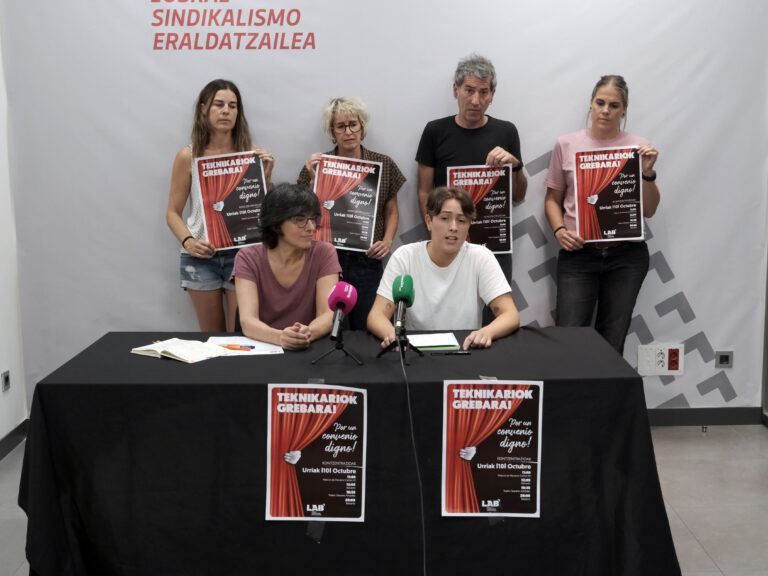 Los y las profesionales de espectáculos y eventos de Nafarroa vuelven a la huelga para exigir un convenio