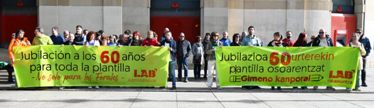 Hemos reclamado que todo el personal de la administración de Nafarroa pueda jubilarse a los 60 años