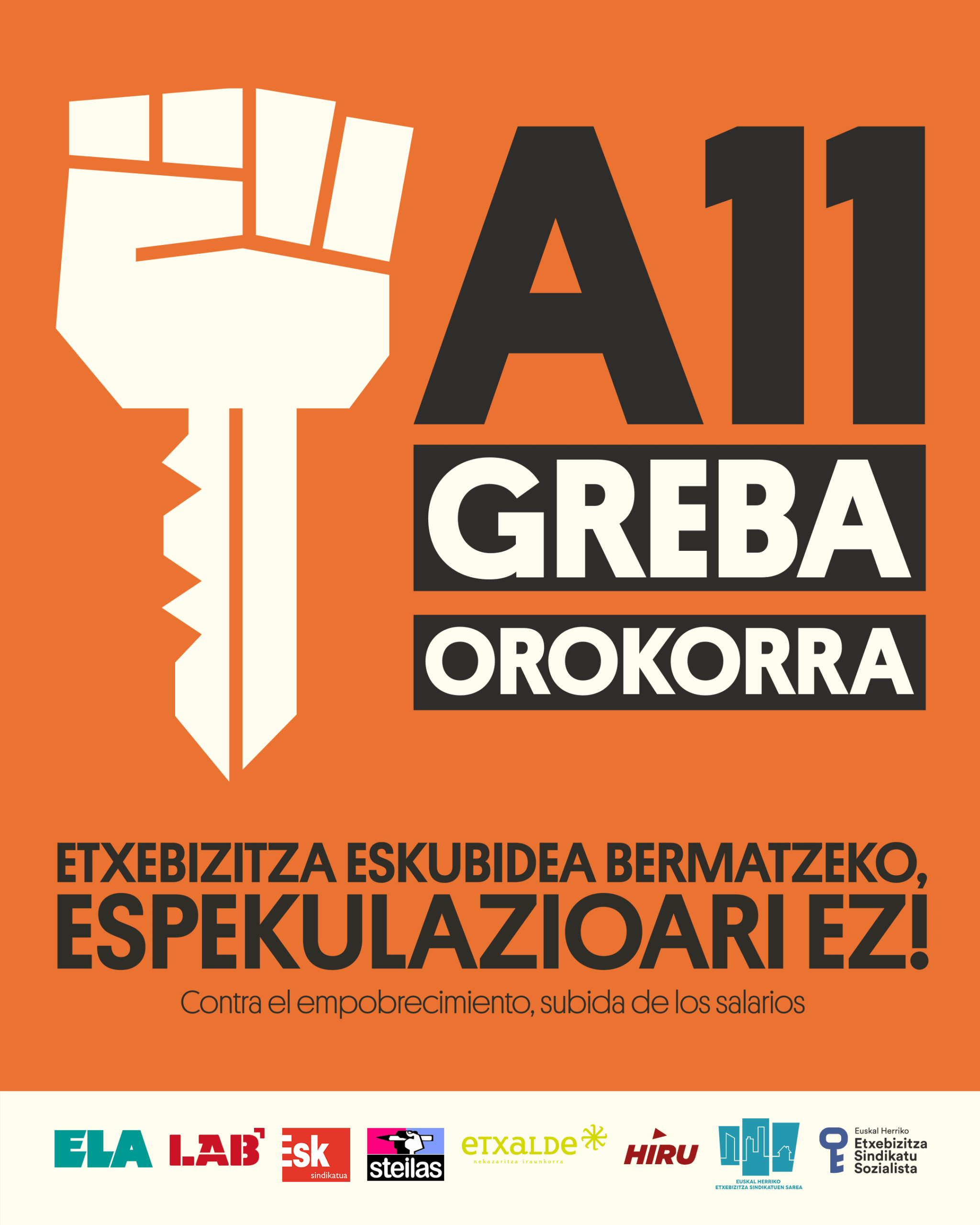 Movilización sindical en Euskal Herria por el derecho a la vivienda y el aumento salarial